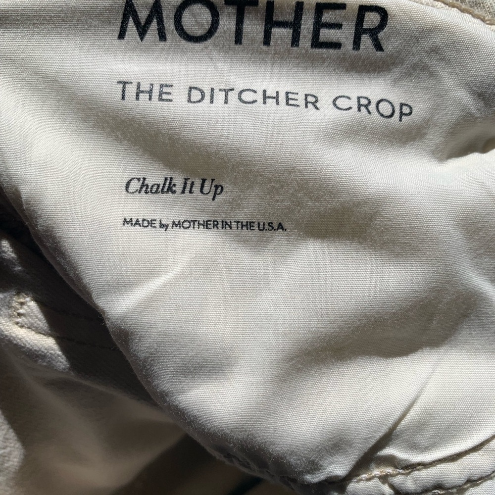 Mother The Ditcher Crop Cream Pants Denim Bottoms Women Size 29 Wide Leg - Picture 7 of 7